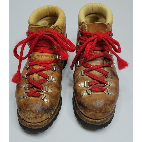 vtg United Shoemakers of America Hiking Mountaineer Boot 6D Speed Lace Vibram - Picture 2 of 8